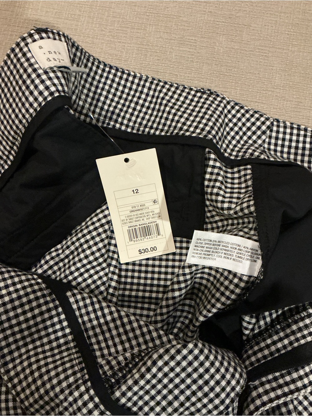 a new day Black and White Gingham Bermuda Shorts - Picture 3 of 4